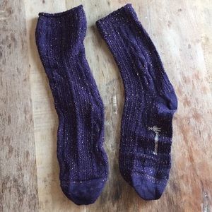 Cobalt Blue Sparkly Smart Wool socks